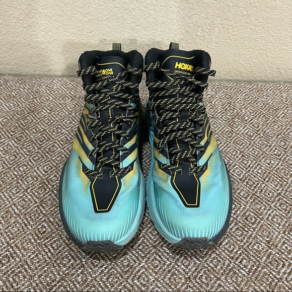 Hoka One One Womens Speedgoat Mid 2 GTX 1106533 Blue Running Shoes Sz 11 Outdoor - Picture 2 of 10